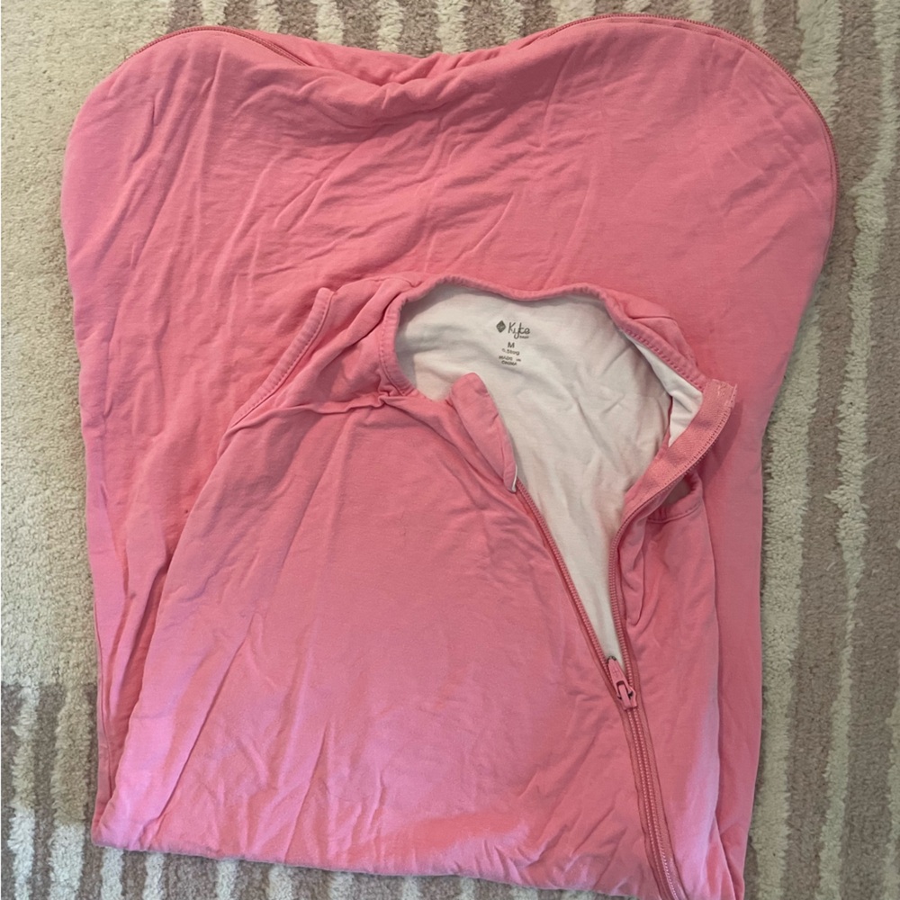 Kyte Baby Pink Zip-Up Sleepsack, Size Medium, 0.5 fog